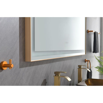 60x36 LED Lighted Bathroom Wall Mounted Mirror with High Lumen+Anti-Fog Separately Control