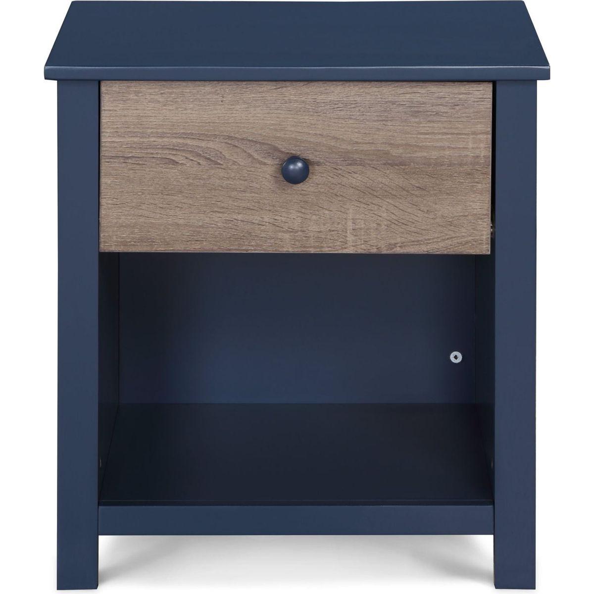 Connelly Nightstand Midnight Blue/Vintage Walnut