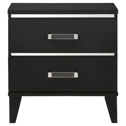 Chelsie Nightstand Black Finish