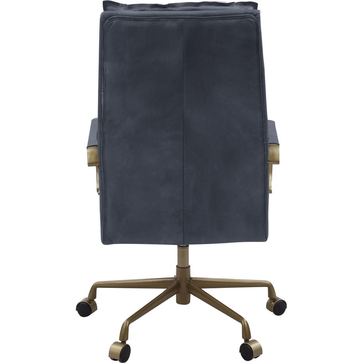 Tinzud Office Chair, Gray Leather