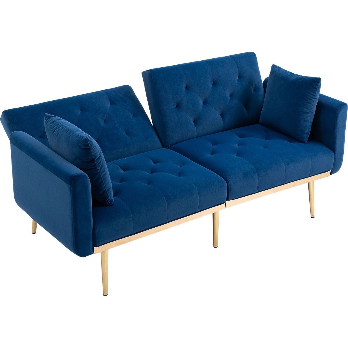 Velvet Sofa, Accent sofa .loveseat sofa with metal feet