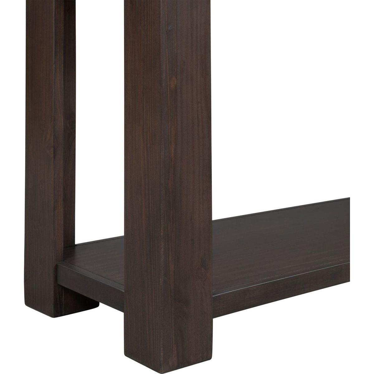 Console Table/Sofa Table with Storage Drawers and Bottom Shelf for Entryway Hallway (Espresso) - Streamdale Furniture