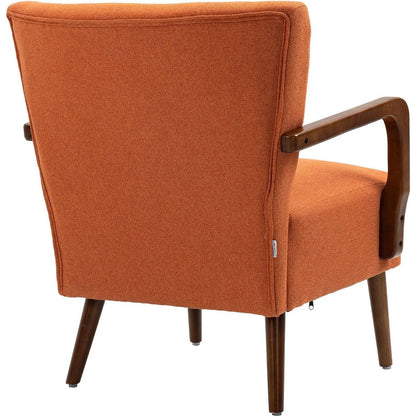 Wood Frame Armchair, Modern Accent Chair Lounge Chair for Living Room