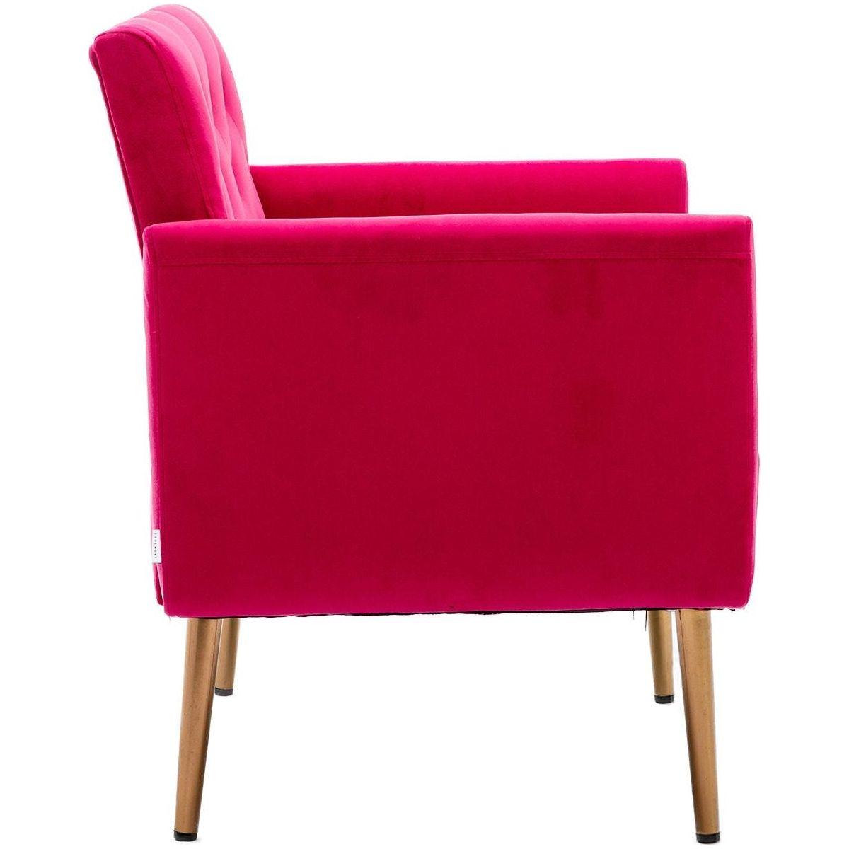 Accent Chair, leisure single sofa with Rose Golden feet