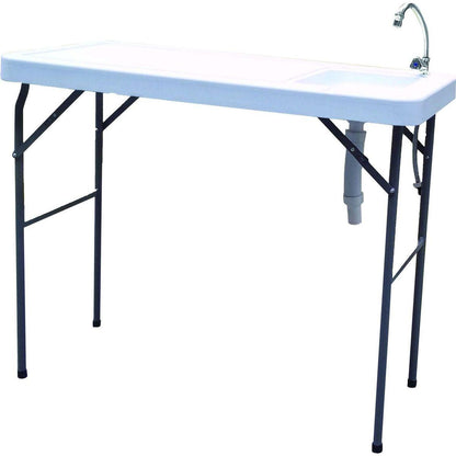 Outdoor Fish and Game Cutting Cleaning Table w/Sink and Faucet