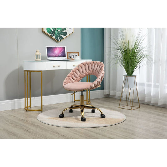 Computer Chair Office Chair Adjustable Swivel Chair Fabric Seat Home Study Chair