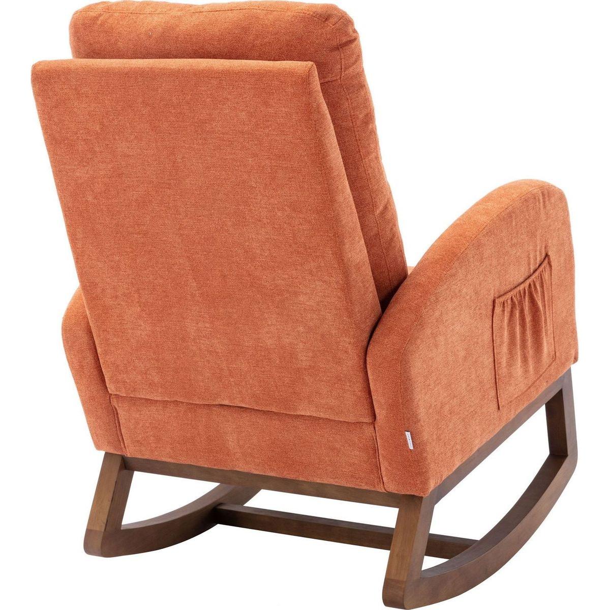 living room Comfortable rocking chair living room chair Orange