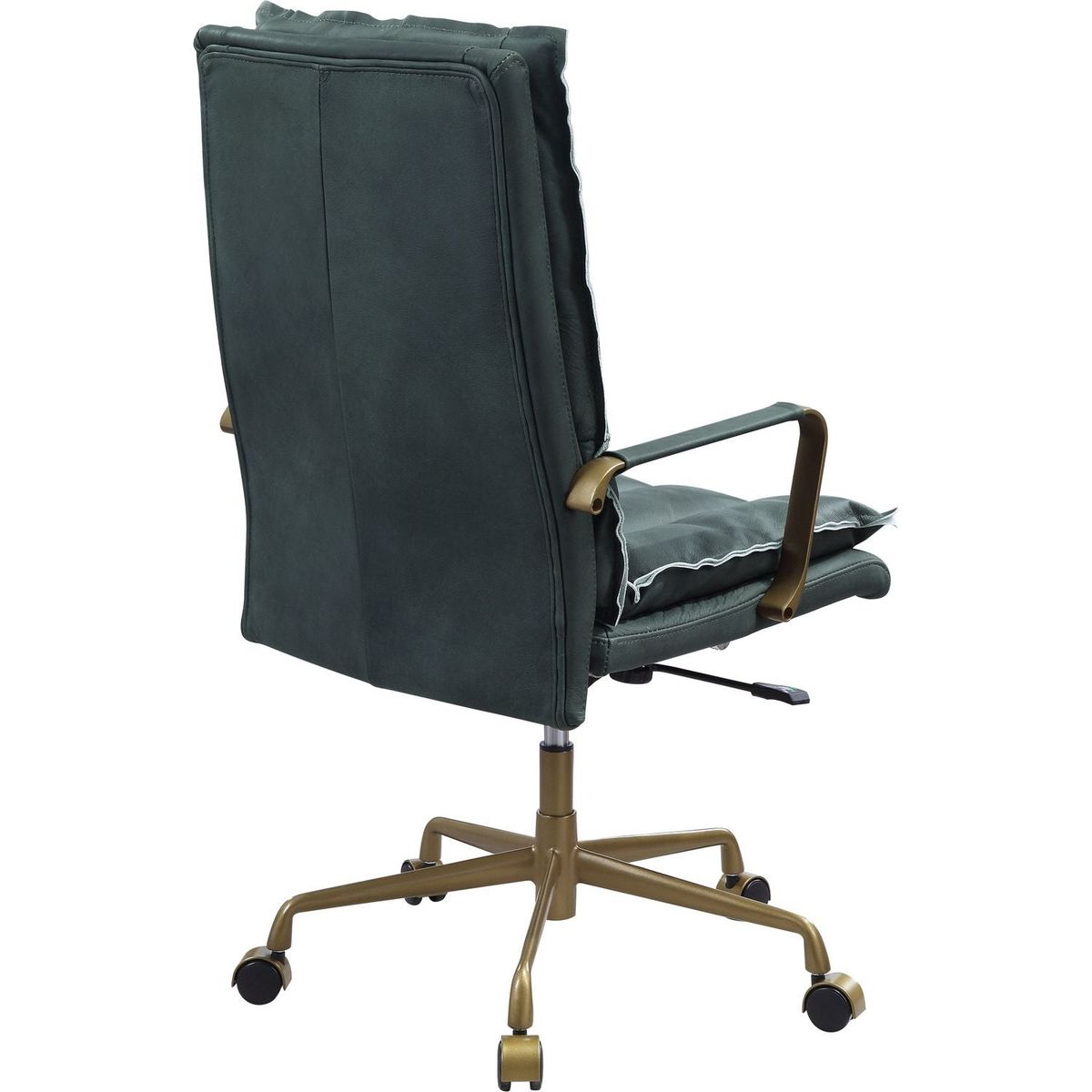 Tinzud Office Chair in Dark Green Top Grain Leather