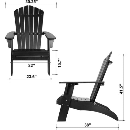 Polystyrene Adirondack Chair - Black