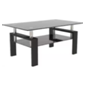 Tempered Black Glass Coffee Table, 2-Layers Tea Table