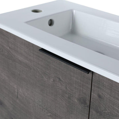 Bathroom Vanity with Sink 22 Inch for Small Bathroom, Floating Bathroom Vanity with Soft Close Door, Small Bathroom Vanity with Sink, 22x13 (KD-Packing)