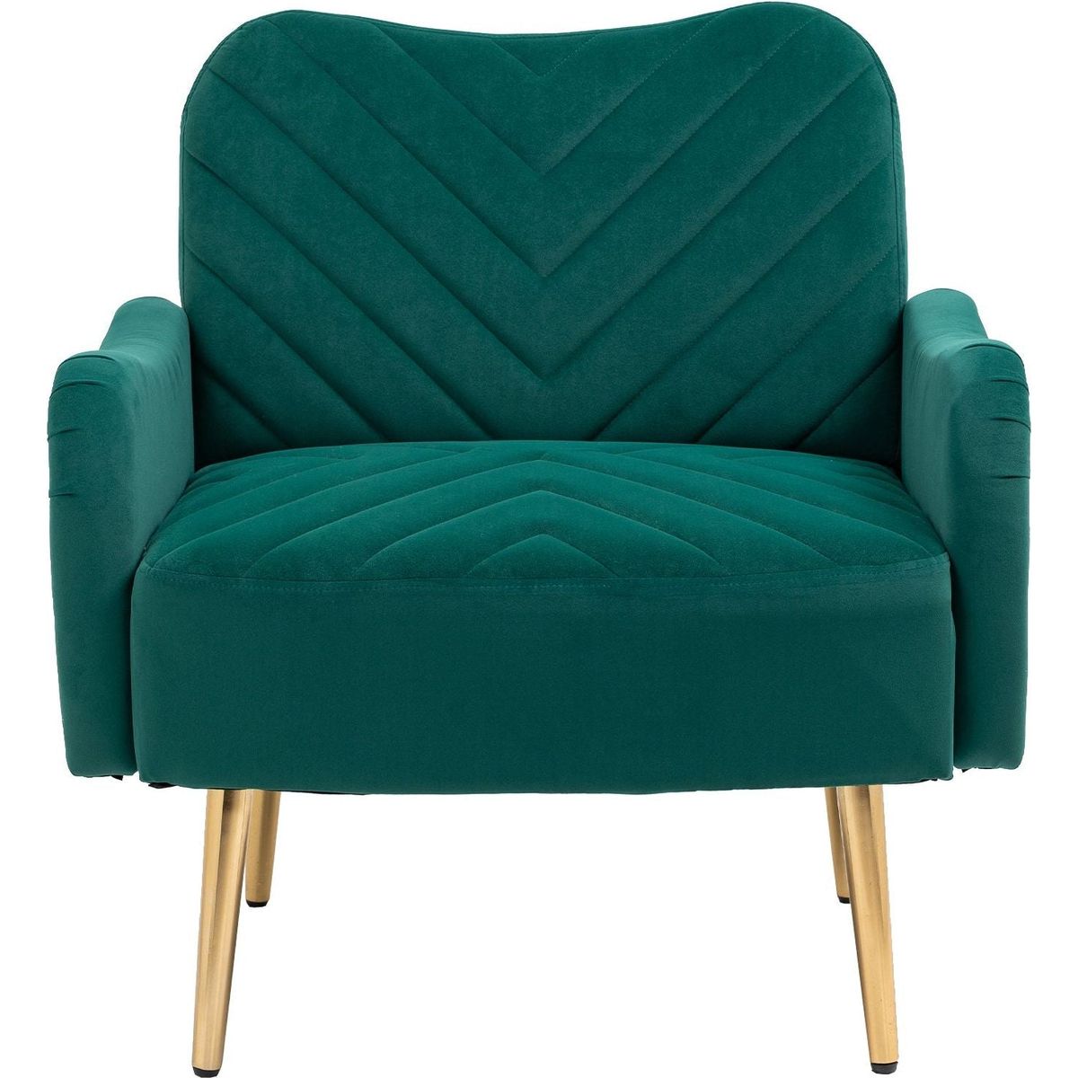 Velvet Chair, Accent chair/ Living room lesiure chair with metal feet