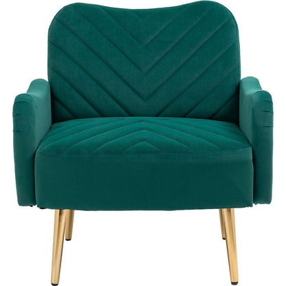 Velvet Chair, Accent chair/ Living room lesiure chair with metal feet