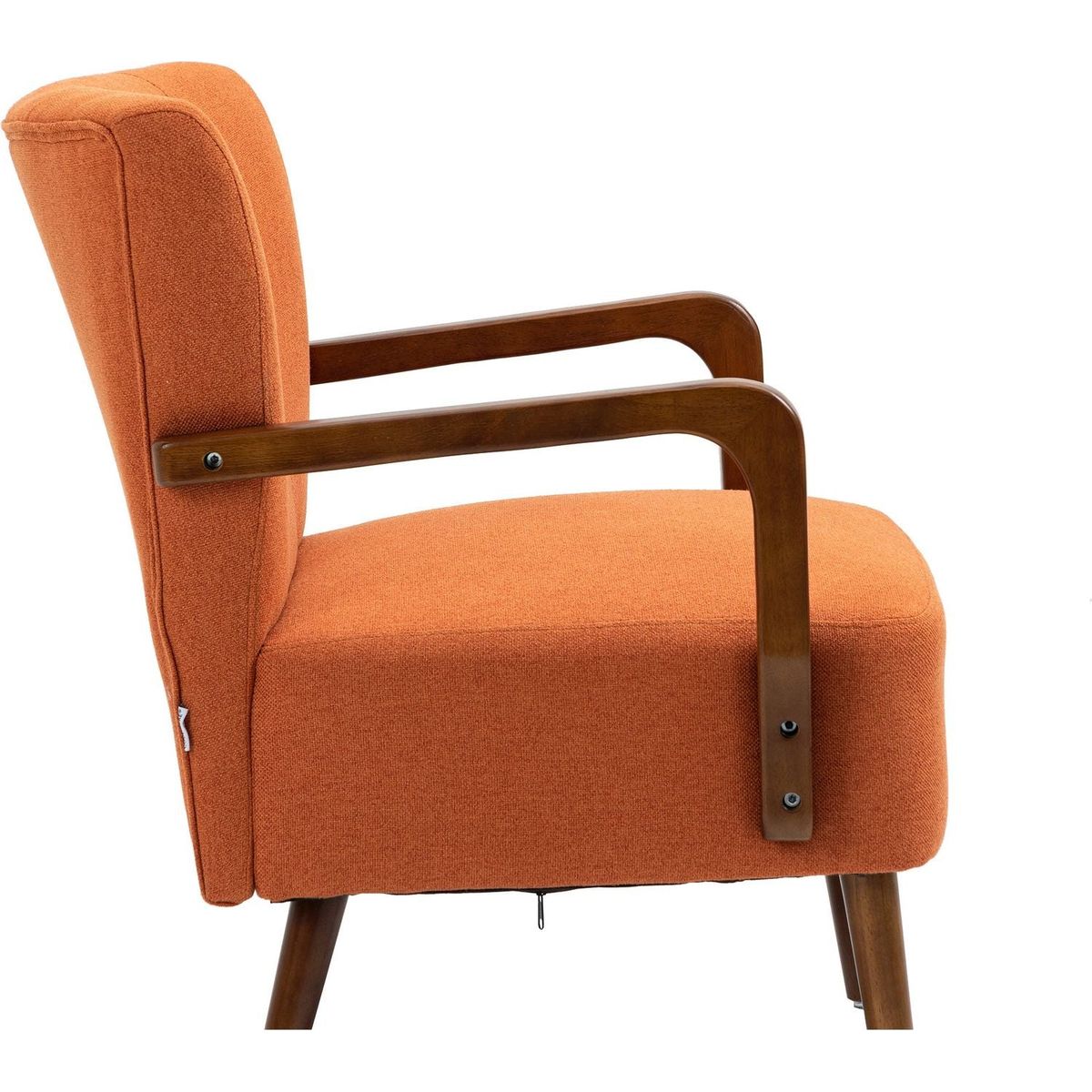 Wood Frame Armchair, Modern Accent Chair Lounge Chair for Living Room