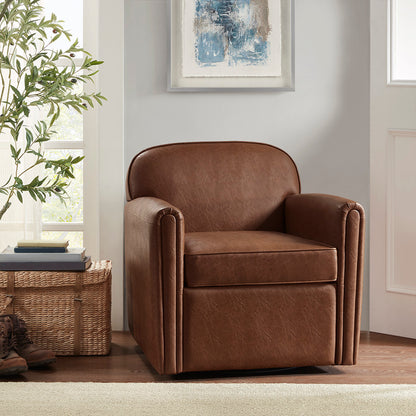 Archer Faux Leather 360 Degree Swivel Arm Chair