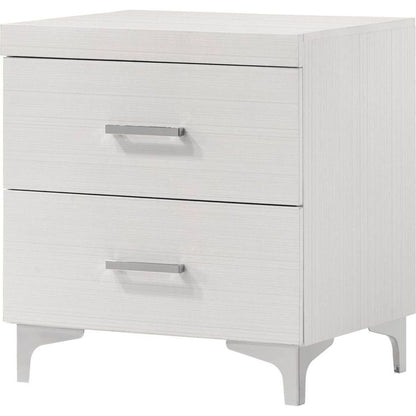 Casilda Nightstand in White Finish