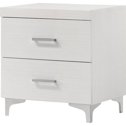 Casilda Nightstand in White Finish