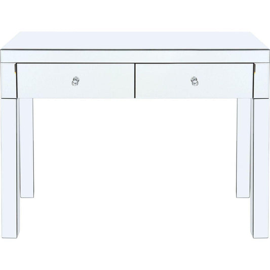 W 39.4 inch X D 15.7 inch X H 31.5 inch Mirror desktop dressing table, 2 drawer dressing table, suitable for female and girl home offices
