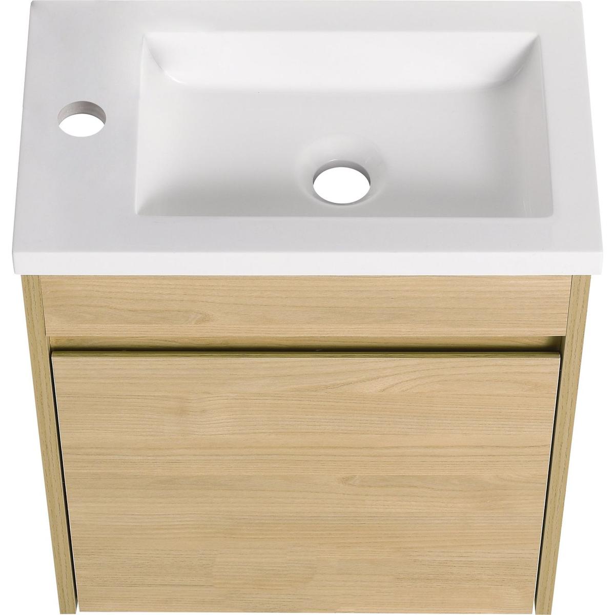 Bathroom Vanity With Single Sink, 18 Inch For Small Bathroom (Excluding Faucets)