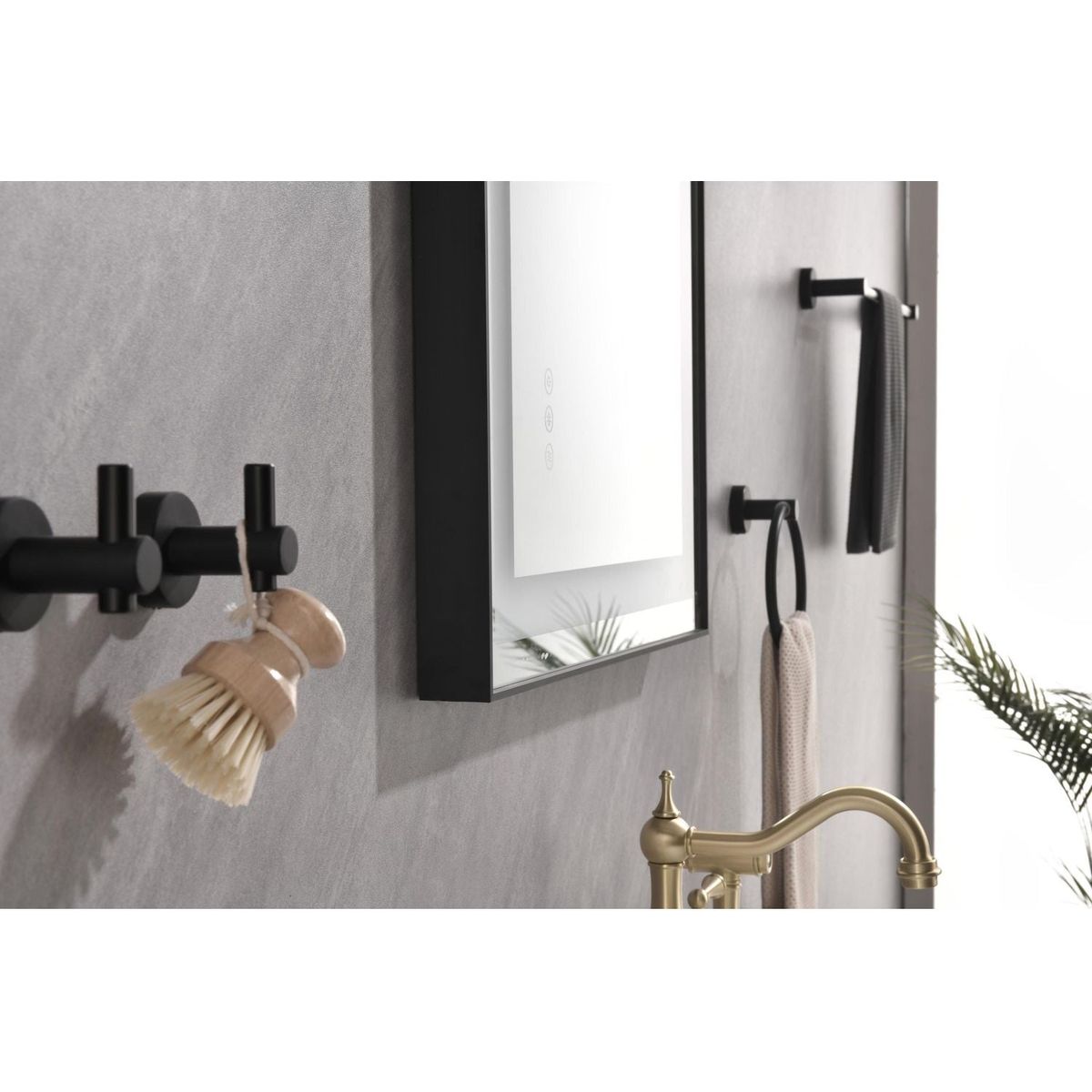 36x24 LED Lighted Bathroom Wall Mounted Mirror with High Lumen+Anti-Fog Separately Control