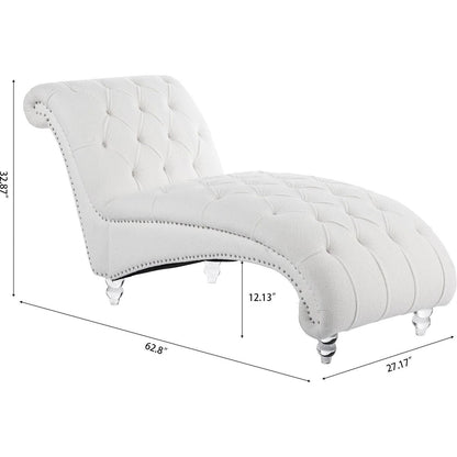 Tufted Armless Chaise Lounge