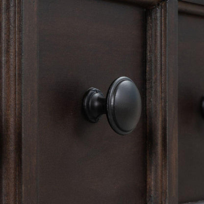 Rustic Entryway Console Table, 60" Long Sofa Table with two Different Size Drawers and Bottom Shelf for Storage (Espresso)