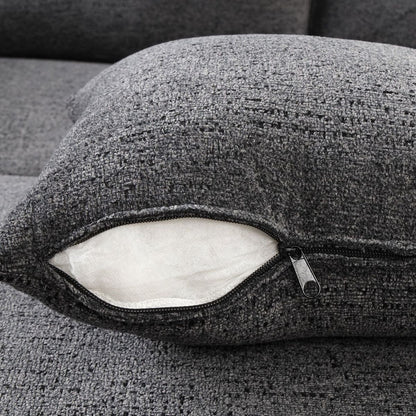 Reversible Sleeper Sectional Sofa Bed with Side Shelf and 2 Stools, Pull-Out L-Shaped Sofa Bed, Corner Sofa-Bed with Storage Chaise Left/Right Hande for Living Room, Blue Black