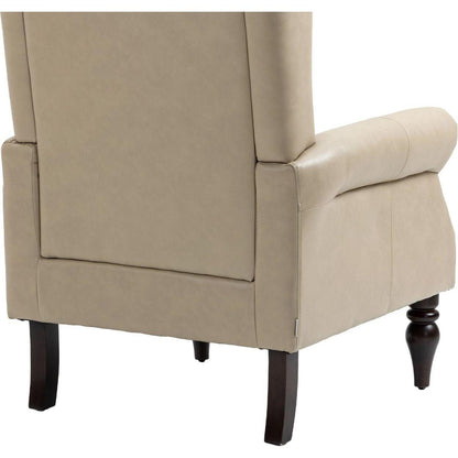 Wood Frame Armchair, Modern Accent Chair Lounge Chair for Living Room