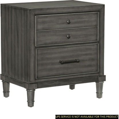 Transitional Style Gray Finish 1pc Nightstand of Drawers Versatile Look Bedroom Furniture