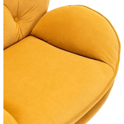 Accent chair TV Chair Living room Chair with Ottoman-Yellow