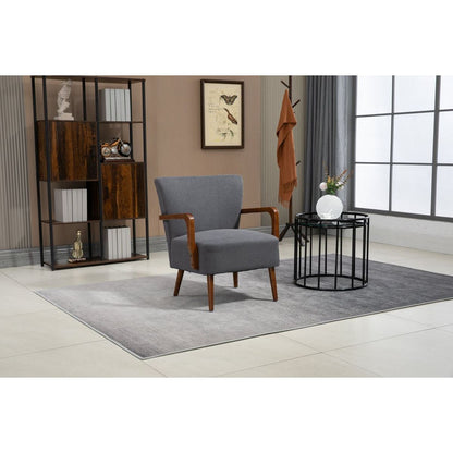 Wood Frame Armchair, Modern Accent Chair Lounge Chair for Living Room