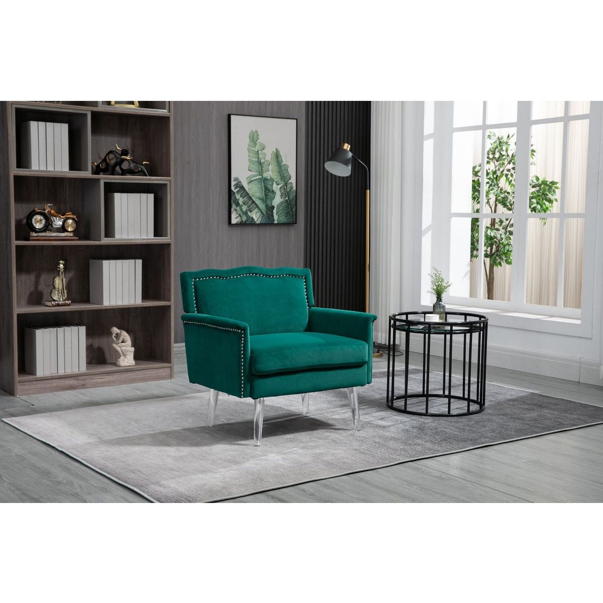 Accent Chair, Living Room Chair / leisure single sofa with acrylic feet