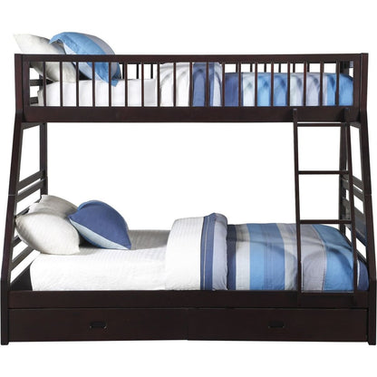 Jason Bunk Bed (Twin XL/Queen) in Espresso