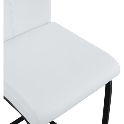 White PU Chair Barstool Dining Counter Height Chair Set of 2