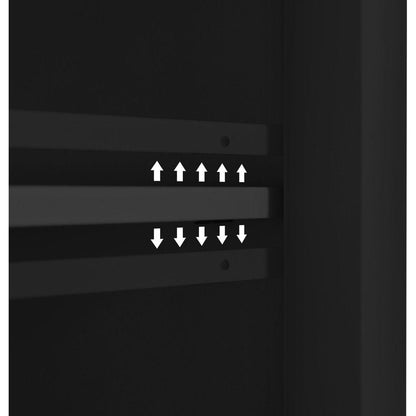 Kitchen Cart with Rubber wood Drop-Leaf Countertop, Concealed sliding barn door adjustable height, Kitchen Island on 4 Wheels with Storage Cabinet and 2 Drawers, L52.2xW30.5xH36.6 inch, Black