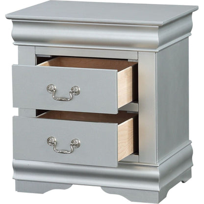 Louis Philippe Nightstand in Platinum