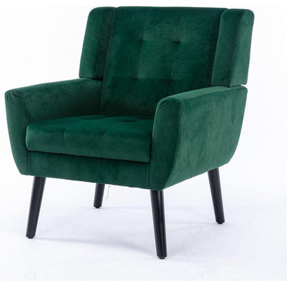 Modern Soft Velvet Material Ergonomics Accent Chair Living Room Chair Bedroom Chair Home Chair With Black Legs For Indoor Home - Streamdale Furniture