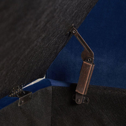 51.5" Bed Bench with Storage Navy Blue Velvet - Streamdale Furniture