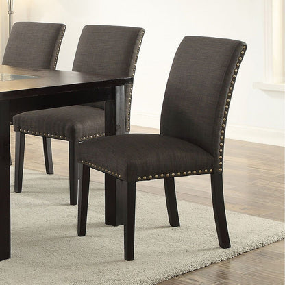 Ployfiber Upholstered Dining Chair, Ash Black (Set of 2)