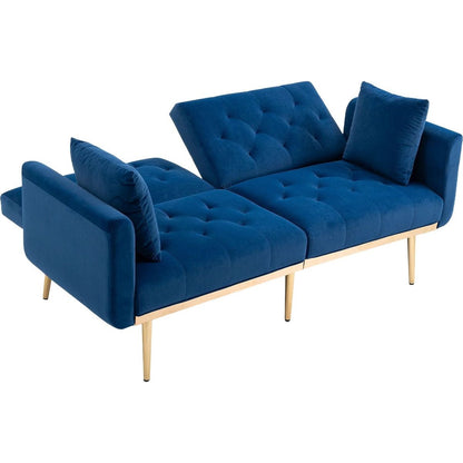 Velvet Sofa, Accent sofa .loveseat sofa with metal feet