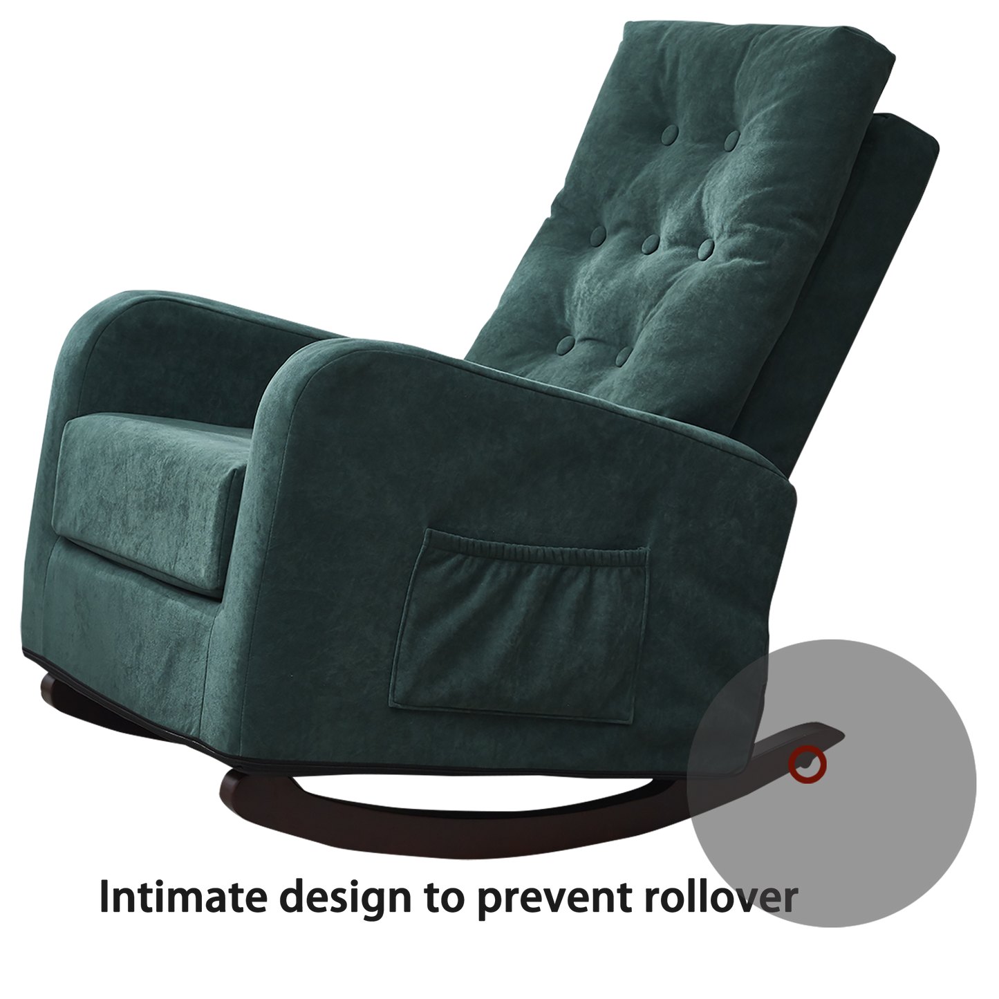 Accent chair TV Chair Living room Chair Lazy Recliner Comfortable Fabric Leisure Sofa, Modern High Back Armchair