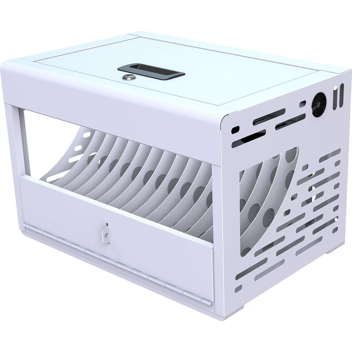 16 Bay Charging Cabinet for Laptop, Chromebook, Locking Charging Station-WHITE