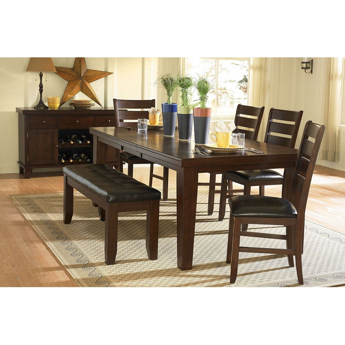 Contemporary Design Dark Oak Finish Wooden Side Chairs Set of 2pc Upholstered Dining Furniture