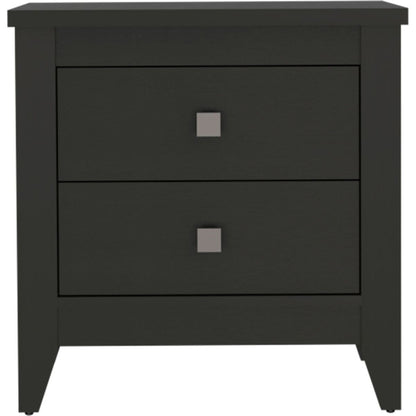 Windsor 2-Drawer Nightstand Black Wengue