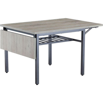 Folding Dining Table, 1.2 inches thick table top, for Dining Room, Living Room, Grey, 63.2" L x 35.5" W x 30.5" H.