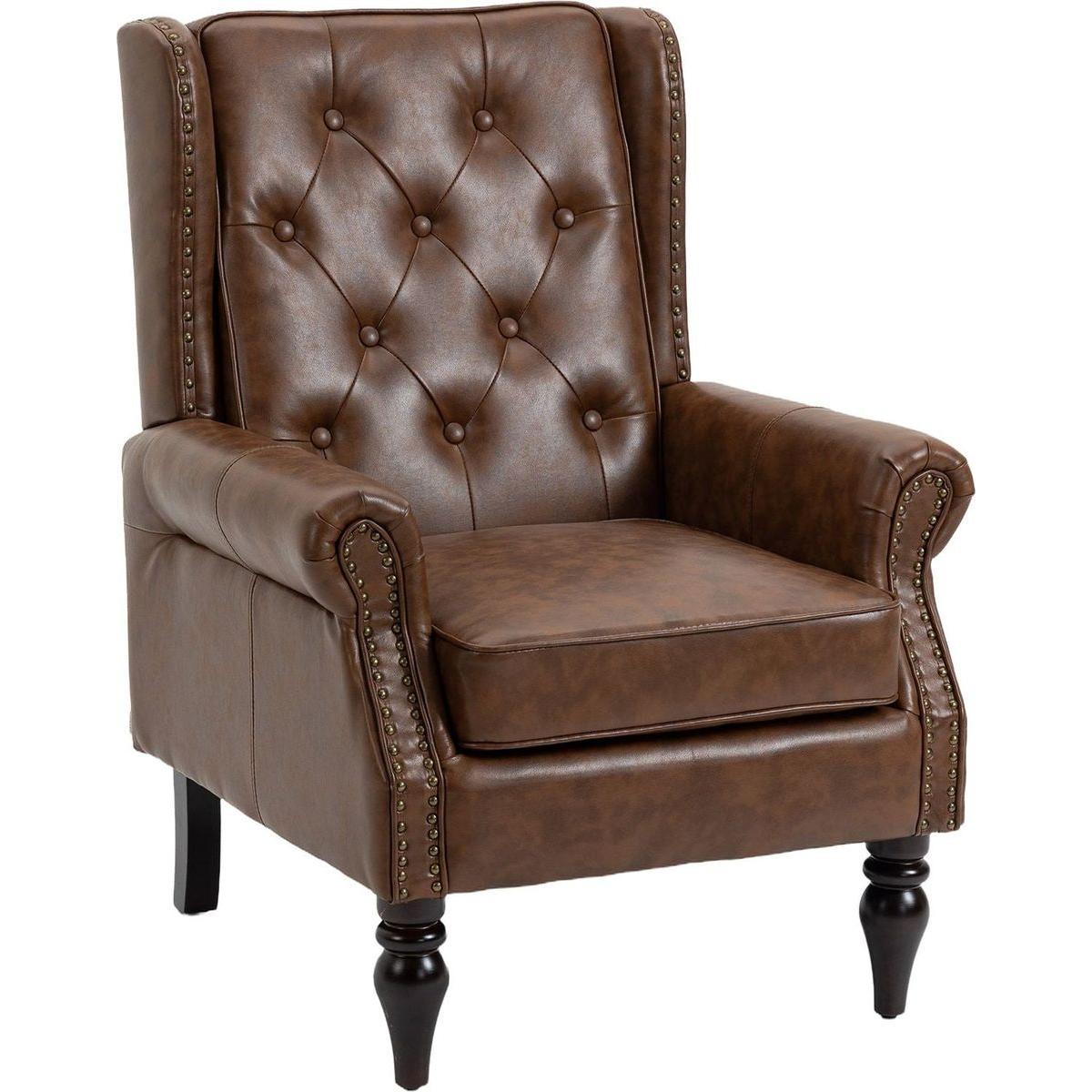 Wood Frame Armchair, Modern Accent Chair Lounge Chair for Living Room