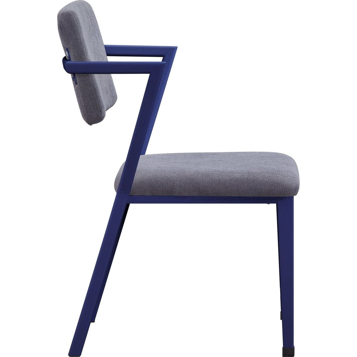 CarChair, Gray Fabric & Blue