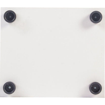 One Door Glass Cabinet Glass Display Cabinet with 4 Shelves, White