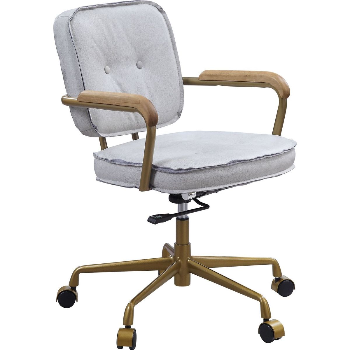 Siecross Office Chair in Vintage White Top Grain Leather