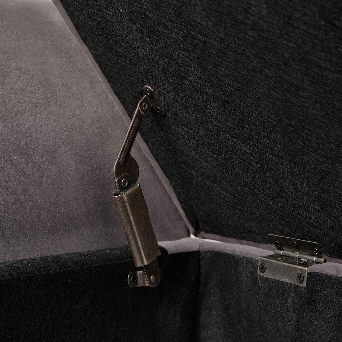 51.5" Bed Bench with Storage Grey Velvet - Streamdale Furniture